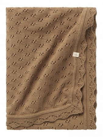 Nilio knit blanket, sepia tint, Lil Atelier