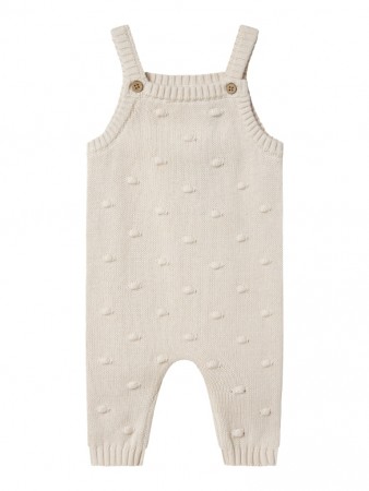 Gable knit overall, pastel parchment, Lil Atelier