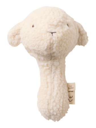 Noa sheep rattle, turtledove, Lil Atelier