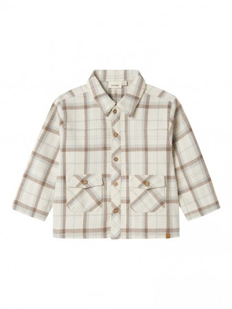 Otis loose shirt jacket, turtledove, Lil Atelier