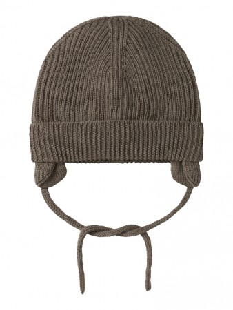 Nanson knit hat baby, shitake, Lil Atelier