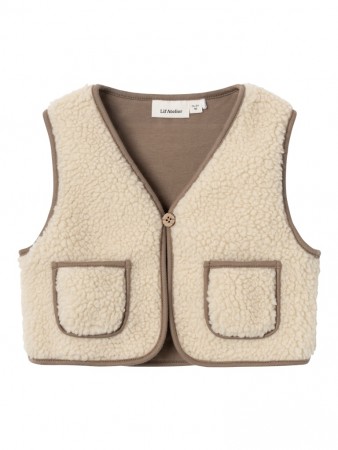 Jono sherpa vest, birch, Lil Atelier