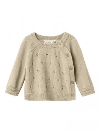 Nalio wool wrap knit, safari melange, Lil Atelier