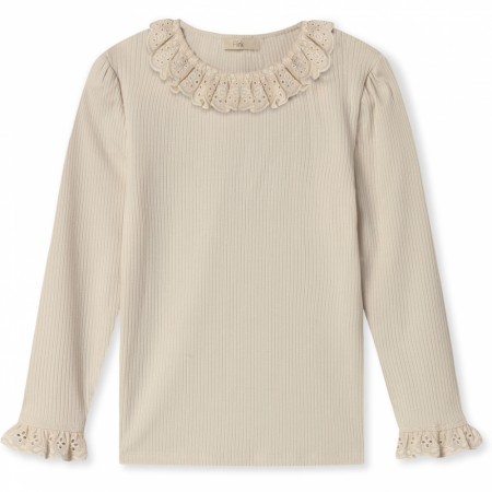 Kenna lace blouse, sandshell, Fliink