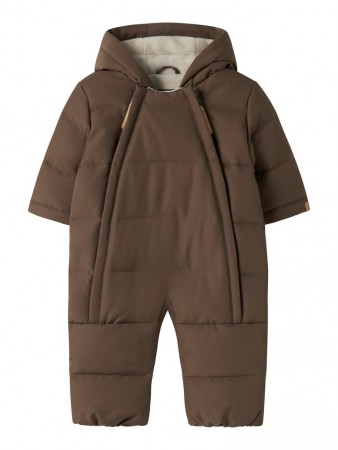 Lamedow puffer snowsuit, dark earth, Lil Atelier
