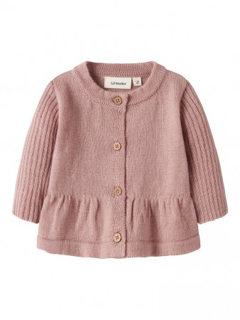 Nomo wool cardigan baby, fawn, Lil Atelier