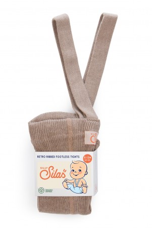 Footless cotton tights, peanut blend, Silly Silas