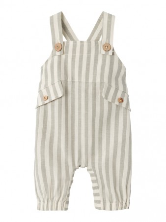 Dino loose overall baby, turtledove, Lil Atelier