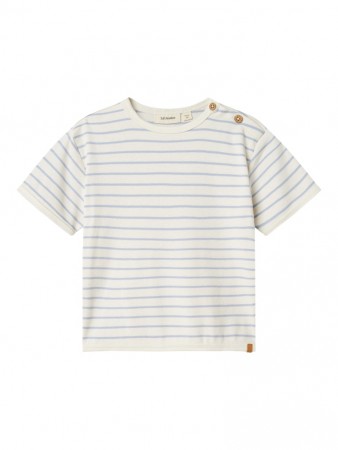 Geo loose top, zen blue, Lil Atelier