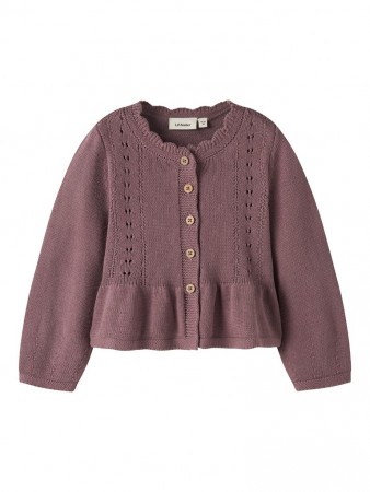Ramla knit cardigan, rose taupe, Lil Atelier
