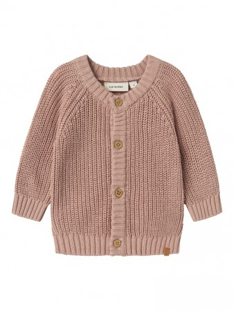 Emlen knit cardigan baby, misty rose, Lil Atelier