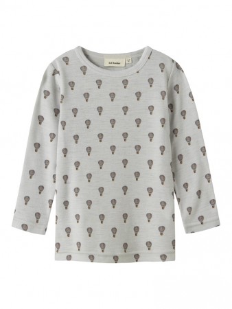 Noel wool slim top, oyster mushroom/air balloon, Lil Atelier