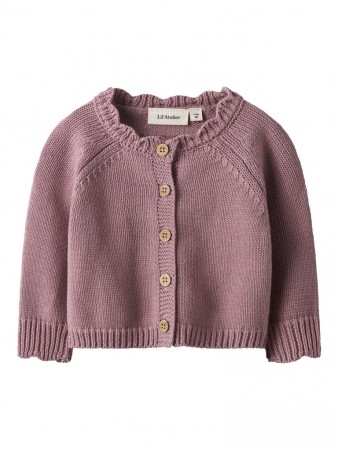 Ramla short knit cardigan baby, nostalgia rose, Lil Atelier
