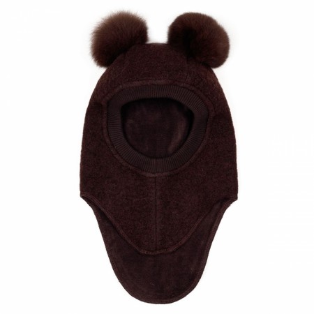 Big bear elefanthut wool, brown, Huttelihut