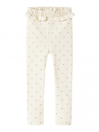 Lalo slim leggings, turtledove/heart, Lil Atelier