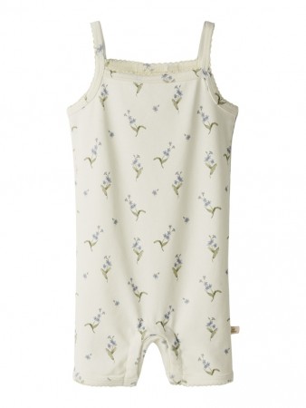 Gayo strap suit, coconut milk/flower, Lil Atelier