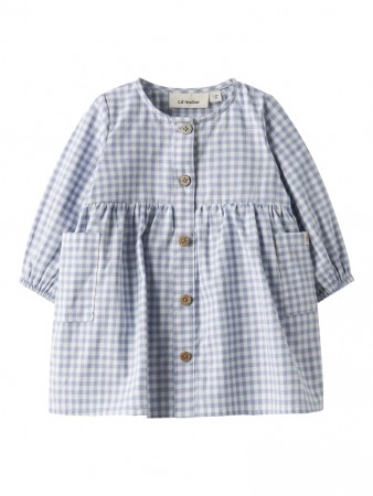 Tallula loose body dress, zen blue, Lil Atelier