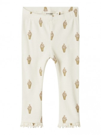Gavo slim leggings baby, turtledove/ice cream, Lil Atelier