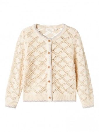 Anna knit cardigan, turtledove, Lil Atelier