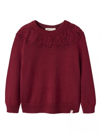 Reva loose knit, biking red, Lil Atelier