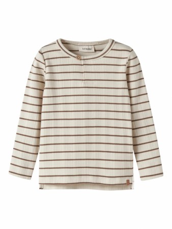 Kaby slim top, turtledove/kangaroo, Lil Atelier