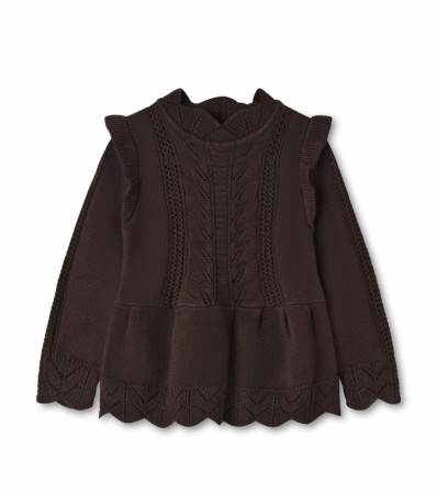 Alilly peplum pullover, coffee bean, Fliink