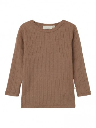 Naima wool top, beaver fur, Lil Atelier