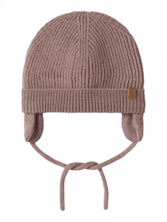 Nanson knit hat baby, misty rose, Lil Atelier