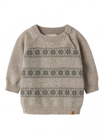 Galto rob knit baby, Oxford tan/mulled basil, Lil Atelier