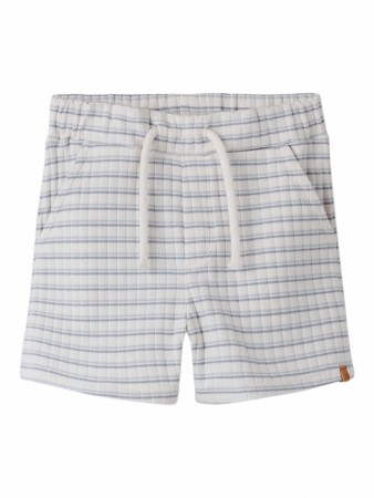 Haldur loose shorts, coconut milk/dusty blue, Lil Atelier 