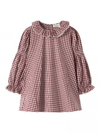 Roanne loose dress, biking red, Lil Atelier - FORHÅNDSBESTILLING