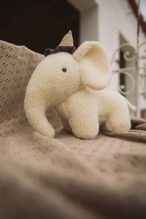 Nigo sherpa toy elephant, coconut milk, Lil Atelier