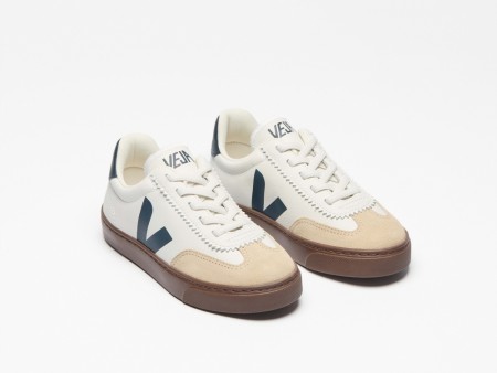 Veja volley elastic laces junior, white nautical bark