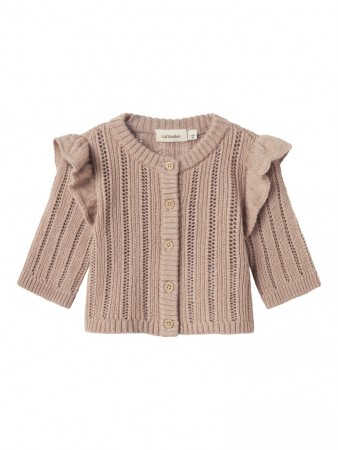 Nomo wool knit cardigan baby, roebuck, Lil Atelier