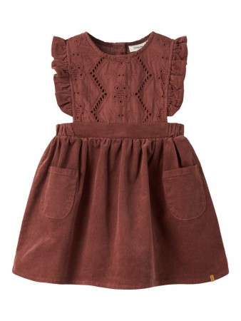 Onellas cord dress, mahogany, Lil Atelier