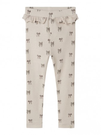 Gavo slim leggings, silver peony, Lil Atelier