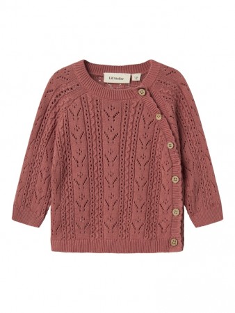 Kajsa wrap knit, withered rose, Lil Atelier