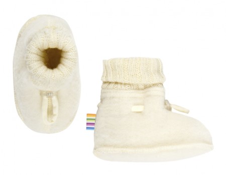 Sleeping booties ullfleece, natur, Joha