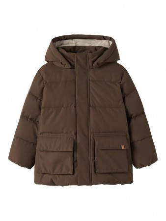 Lamedow puffer jacket, dark earth, Lil Atelier - FORHÅNDSBESTILLING