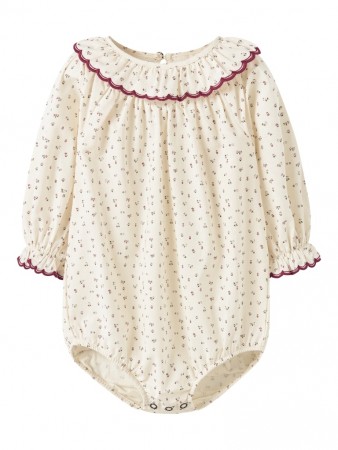 Rasia loose body shirt, turtledove/red dahlia, Lil Atelier