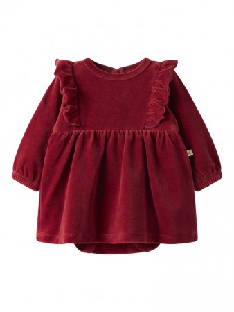 Saga body dress, red dahlia, Lil Atelier