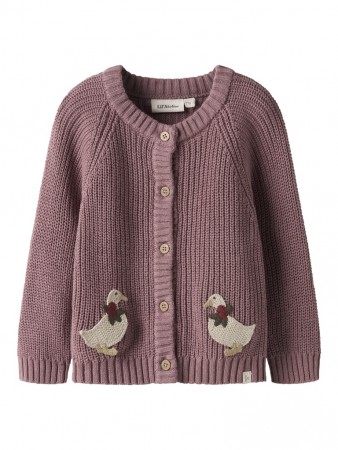 Emlen knit cardigan, nostalgia rose, Lil Atelier