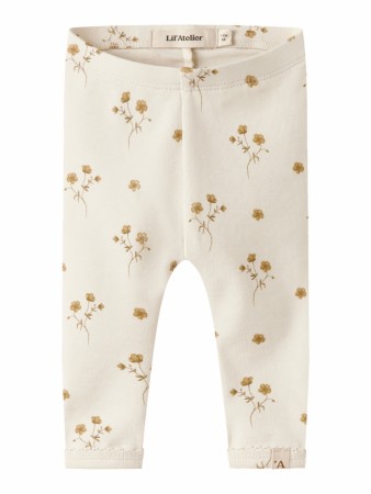 Layo slim leggings baby, yellow flower, Lil Atelier