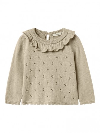 Nalio wool knit girl, safari melange, Lil Atelier