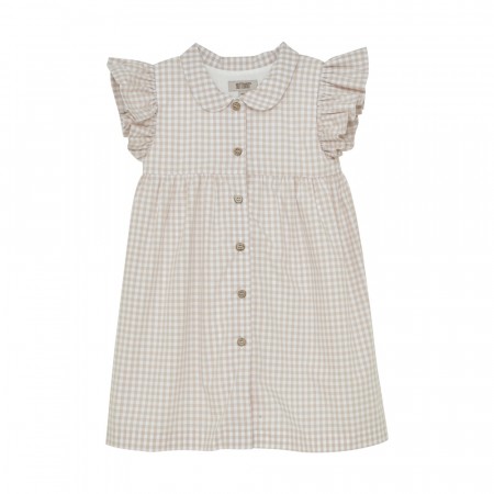 Dress woven check, white pepper, Huttelihut
