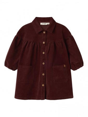 Obert loose cord dress, hot chocolate, Lil Atelier