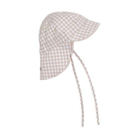 Sun hat check UPF50+, white pepper, Huttelihut