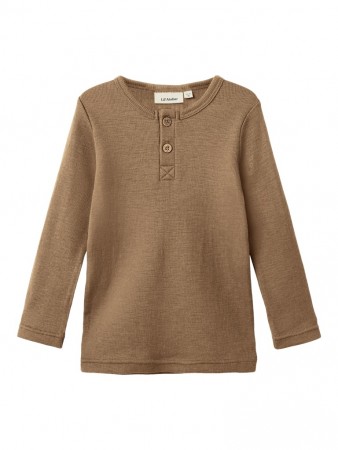 Noel slim top wool, tigers eye, Lil Atelier