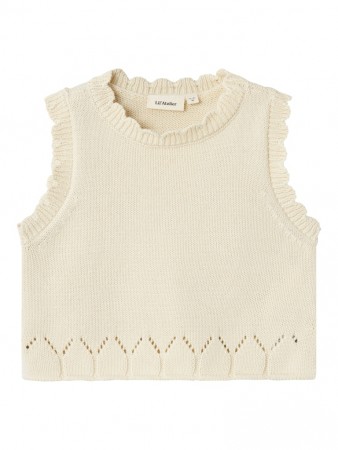 Ramla short knit vest, turtledove, Lil Ateleir