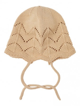 Ronla knit hat, warm sand melange, Lil Atelier